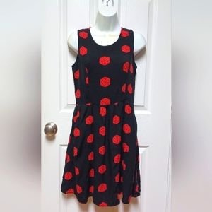 Dungeons & Dragons Dress with Pockets Black Red Dice Print Size Medium DnD D&D
